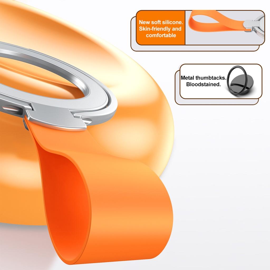 FONKEN Магнитный держатель для телефона, вращение на 360°, Magsafe, кольцевой держатель для телефона с силиконовым ремешком-петлей для пальцев для iPhoneM 15, 14, 13, 12