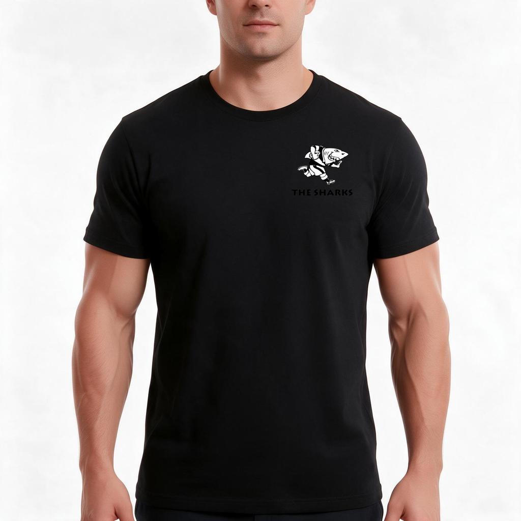 The Sharks Rugby Supporter Gear Tshirt Summer Casual Cotton Tee Oversized Streetwear Tops Vintage Graphic Print 100 Cotton