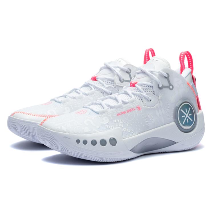 Li Ning Shadow 3 Амортизирующие Скользкие Устойчивые к истиранию Средние Баскетбольные кроссовки Мужские Стандартные Белый ABPT065-1