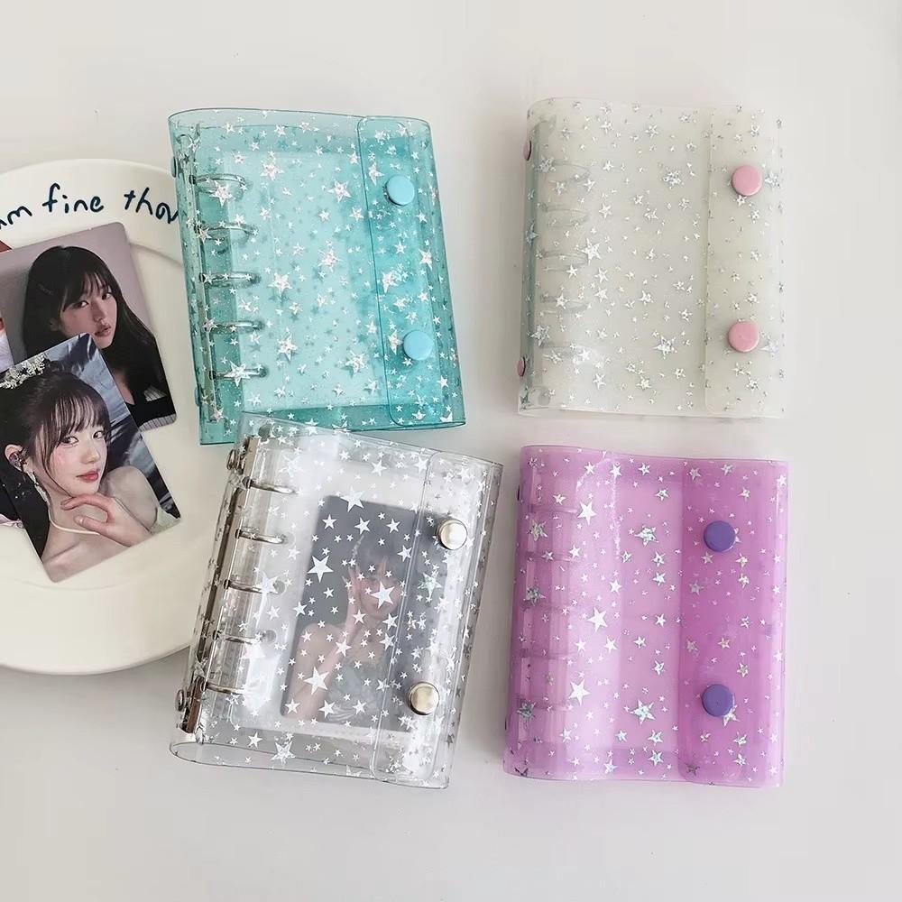 Sparkling M5 Stars Loose Leaf Card Album Y2k Fashion Photo Storage Diary Book Photo Collecting