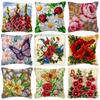 Flowers/Plants Series Latch Hook Embroidery Pillow Knotted Stitch Embroidery Kit Hand Hooks Knitted Carpet Latch Hook Rug Kits