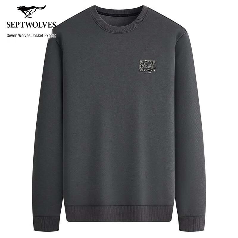 Septwolves Men's Antibacterial Fleece Crew Neck Sweatshirt