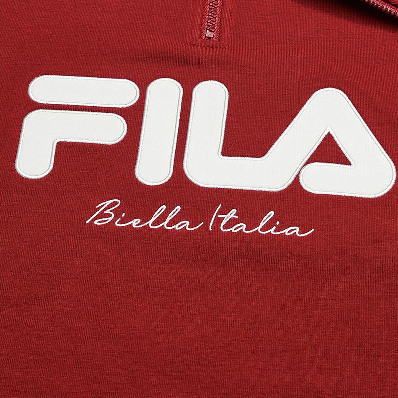 Fila Оригинальная Модная Простая Классическая Ретро Спортивная Повседневная Универсальная Удобная Толстовка на Молнии Свободная Женская толстовка Красная F61W619203FWI