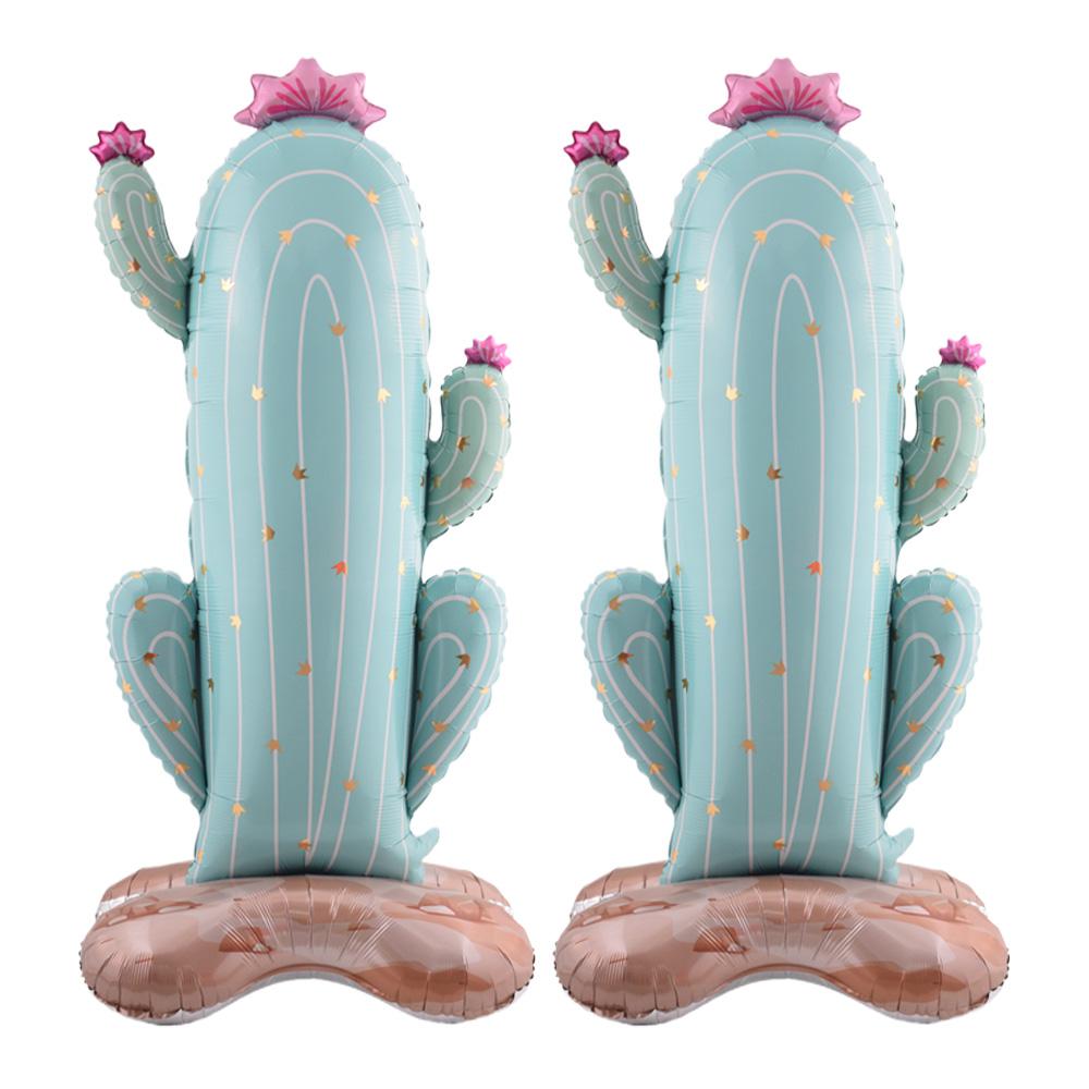 1 Piece Extra-Large Standing Cactus, 3D Standing Cactus Aluminum Foil Balloon, Cinco De Mayo Mexican Balloon, Summer Party Decoration Balloon