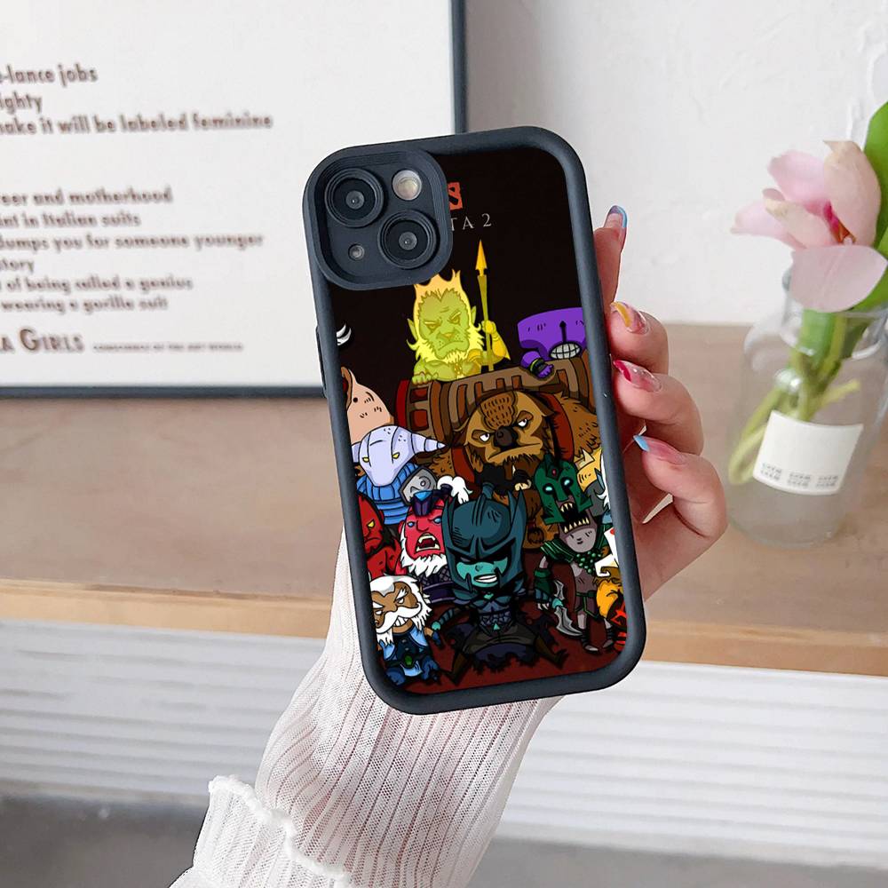 Игра D-Dota 2 Для IPhone 17 Pro Max 16 15 14 13 12 11 Plus Черный Мягкий Чехол для Телефона