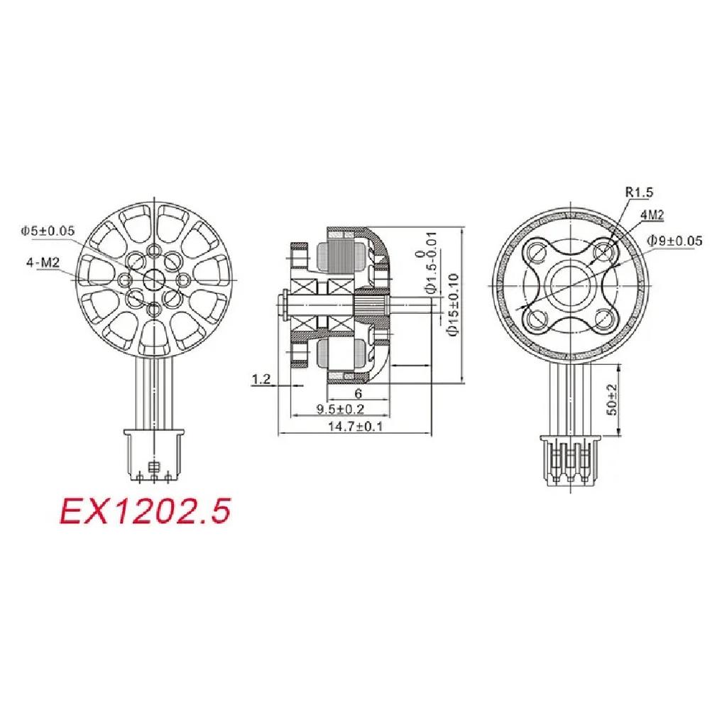 HappyModel EX1202.5 1202.5 6400KV 8000KV 11500KV 1-3S Brushless Motor