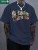 Creative and fashionable letter printing fine cotton Tshirts mens fashionable and casual round neck Tshirts