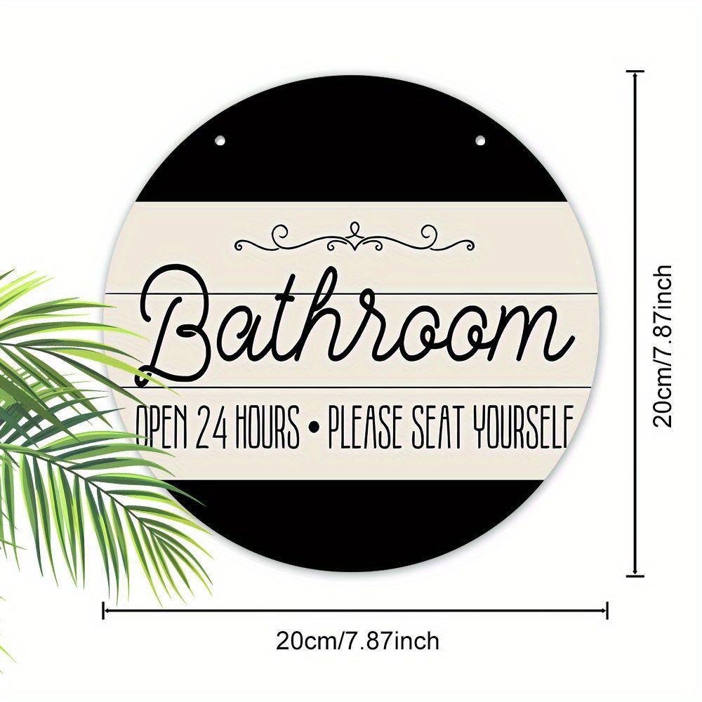 Деревянные подвесные декоративные таблички, украшения для туалета, 2D плоские подвески, рисунок - логотип "Ванная комната", подарок на новоселье для друзей
