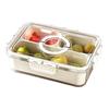 Контейнер для хранения продуктов с крышкой и ручкой Прозрачный органайзер для закусок Влагостойкий кухонный контейнер для орехов, конфет, печенья, сухофруктов