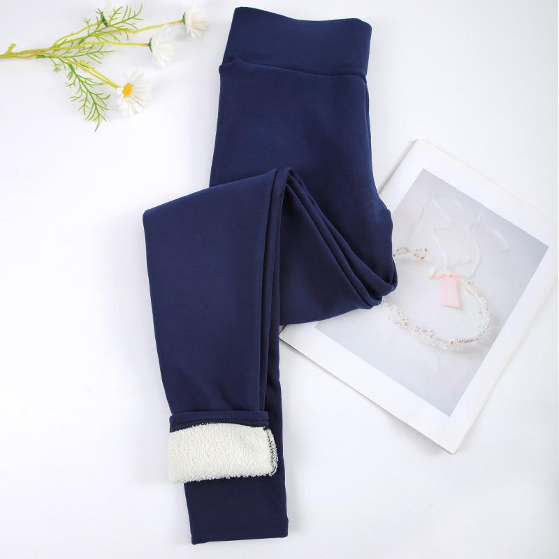 Women Winter Warm Leggings Thick Velvet Tights High Waist Hip Liftting Lamb Wool Pants Elastic Trousers