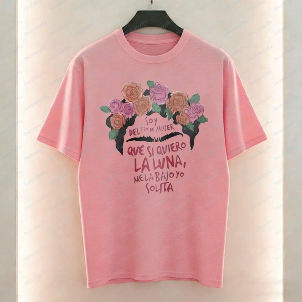 Mexican Culture Design Tee Frida Kahlo Women T-Shirt Trendy Casual Style Cotton Tops Trend Classics Nostalgia Clothes for Women