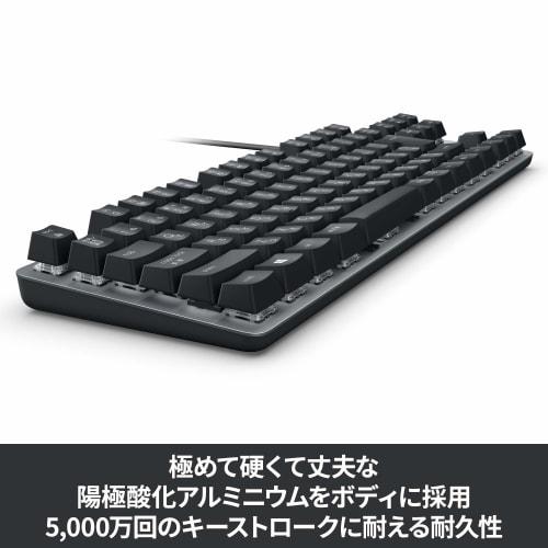 Logitech K835GPR Wired Mechanical Keyboard Red Axis Linear Tenkeyless Compact Graphite Windows Surface K835
