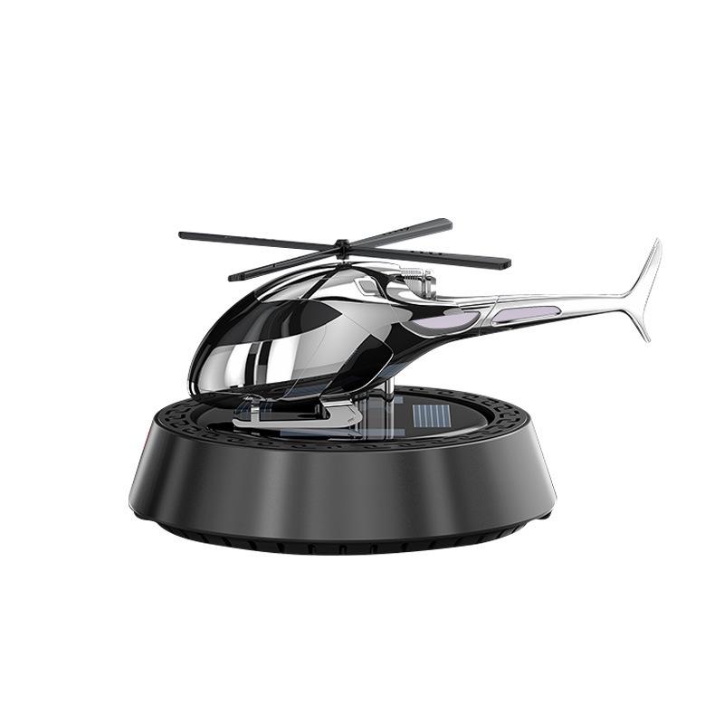 Solar-Powered Rotating Airplane Car Perfume - Long-lasting Fragrance Ornament for Car Interiors.