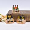 1Set Miniature Beer Wine Bottles Goblet With Magnet Wood Box 1/12 Dollhouse