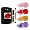 Палитра для губ Stay Golden Cosmetics Glitter Lip Kit Powder Diamond Shimmer Long Lasting Waterproof Makeup Lip Gloss Lipstick 4 цвета, 1 шт.