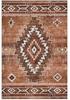 Brown Western Moroccan Aztec Washable Rug, Soft Non-Slip Carpet for Entryway Living Room Dining Room
