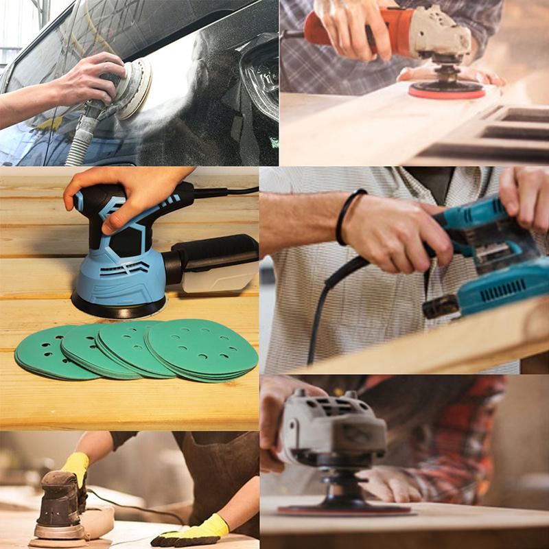 10 шт. 125 мм 80-800 зернистости наждачная бумага с липучкой из полиэфирной пленки шлифовальный диск абразивный для влажной/сухой полировки автомобиля финишные инструменты