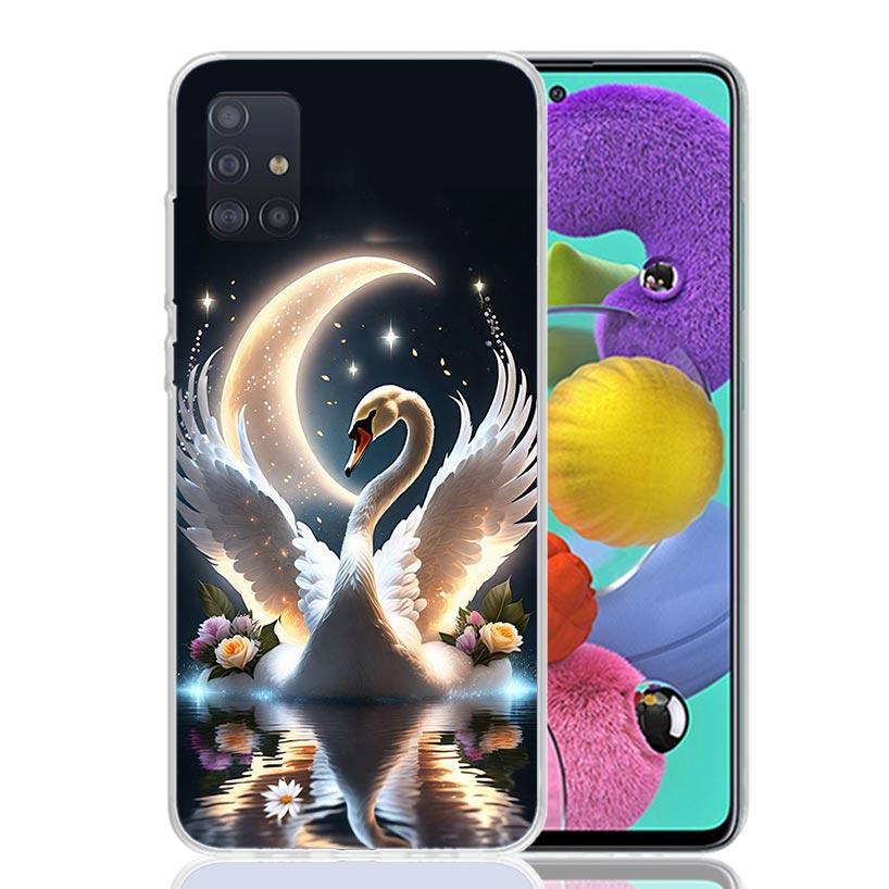 Чехол для телефона White Swan Grace Art для Samsung Galaxy A52 A32 A22 A12 A02S A50S A30S A51 A31 AA71 Note 20 Ultra 10 S10 Plus Galaxy
