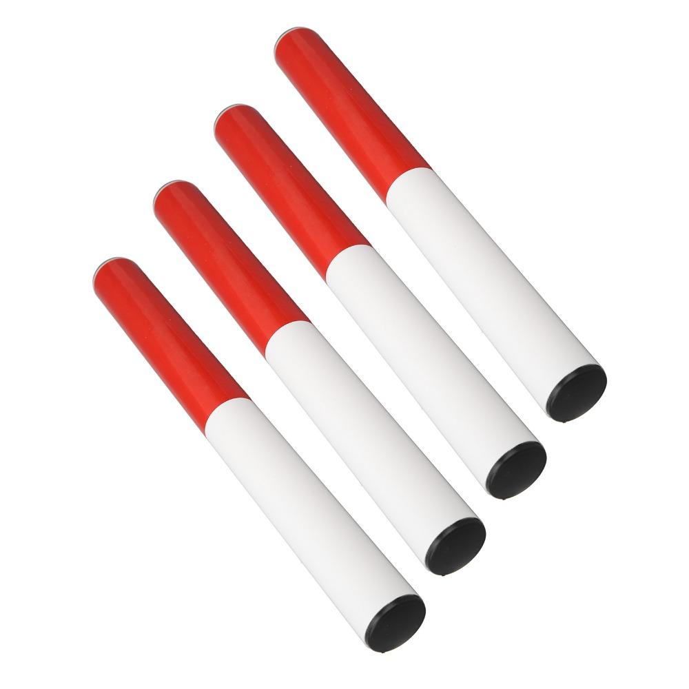 4PCS PVC Relay Baton Red and White Track and Field Baton Sports Running Baton  Field Race