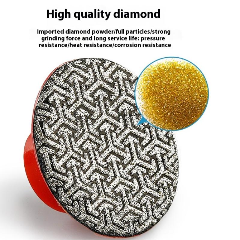 M10 M14 Резьба 2'' 50 мм Алмазные ручные полировальные электрогальванические шлифовальные круги Шлифовальный диск для стекла гранита мрамора бетона