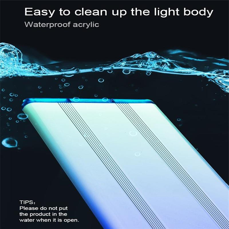 Супертонкий светодиодный светильник для аквариума, светильник для водных растений, 18-75 см, расширяемый водонепроницаемый зажим на лампе для аквариума