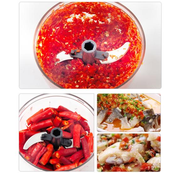 500/900ml Kitchen Garlic Manual Vegetable Cutter Chopper Meat Mincer Grinder