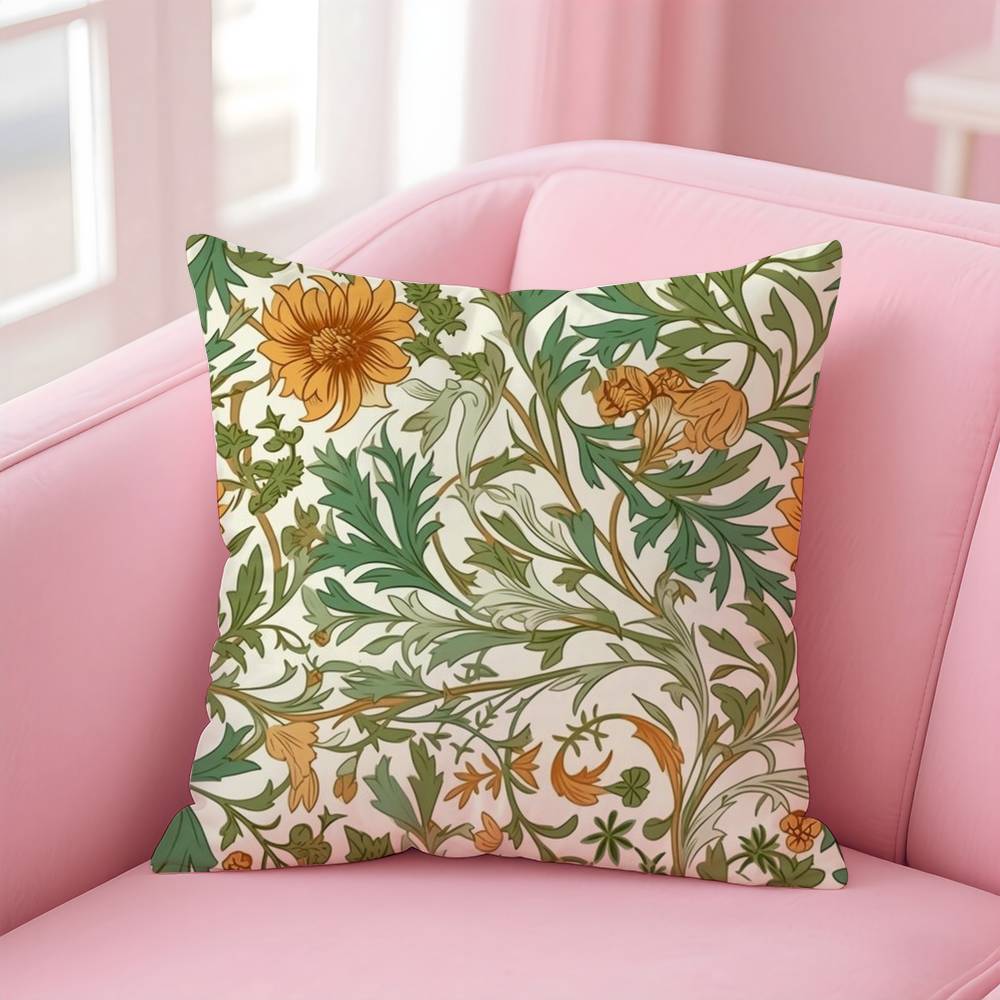 William Morris Floral Pillow Case Pattern Printing Pillowcase Living Room Sofa Cushion Cover Bedroom Room Decor