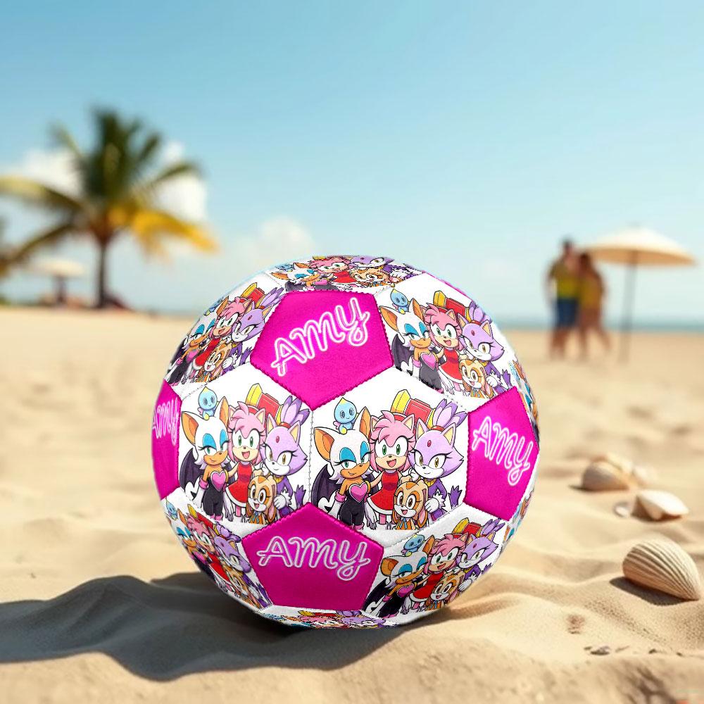 1pc Sonic the Hedgehog Soccer Ball Size 5 Indoor Soccer Ball Fashion Colorful Backyard Game - Great For Sports Fans Gift HE57