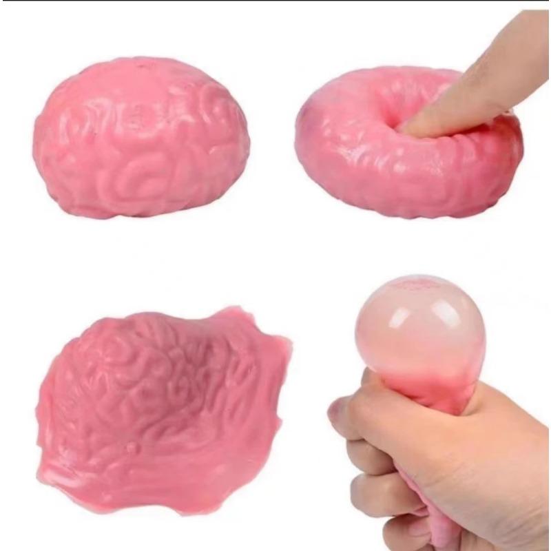 Mini Brain Squishy Squeeze Ball Funny Brain Balls Stress Relief Toy for Teens Adults Party Favors Easter Halloween Birthday Gift