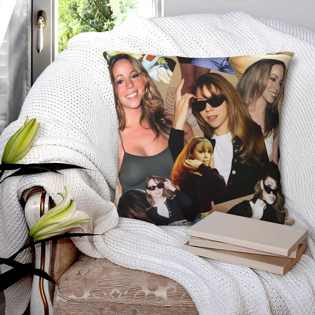 Mariah Carey American Singer Pillow Cover Morden Pillow Case Polyester Graphic Cushion Cover Pillowcases For Living Room Chair