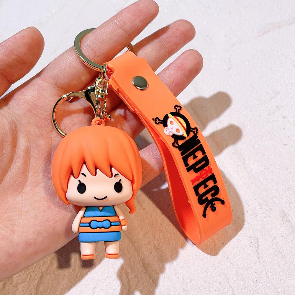 50Styles ONE PIECE Themed Keychain Cute Luffy, Roronoa Zoro, Silicone Toy Doll Key Chain Backpack Decor Small Gifts for Friend