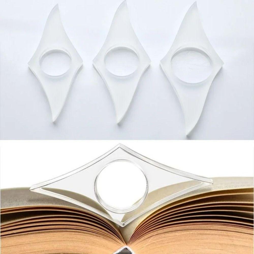 Multi-function Thumb Book Brace Acrylic Book Page Holders Thumb Book Support  Book Marker