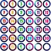 FLYAB Line up Spots for Classroom Floor Stickers - 48Pcs Bee Number Stickers Floor Numbers for Classroom Lining up for Back to School Kindergarten