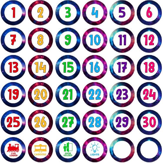FLYAB Line up Spots for Classroom Floor Stickers - 48Pcs Bee Number Stickers Floor Numbers for Classroom Lining up for Back to School Kindergarten
