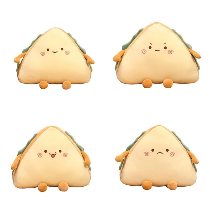 Cute And Cozy Sandwich Cake Plush Pillow Cushion With Four Expressions