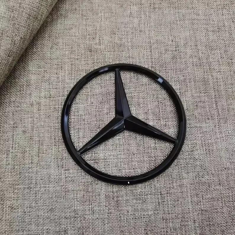 Для Mercedes Benz 90 мм ABS Хром Черный Логотип Знак Mercedes Задняя Звезда Для Mercedes Benz W203 W206 W212 X253 W167 W166 W24