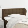 VidaXL Headboard with Ears Dark Brown 83x23x78-88 Cm Fabric3117555