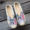 Новая модная обувь из парусины женская студенческая на плоской подошве повседневная рыбацкие туфли ленивая обувь