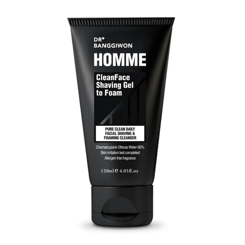 Dr.Banggiwon Homme Clean Face Shaving Gel To Foam 120ml 1Pc/2Pcs