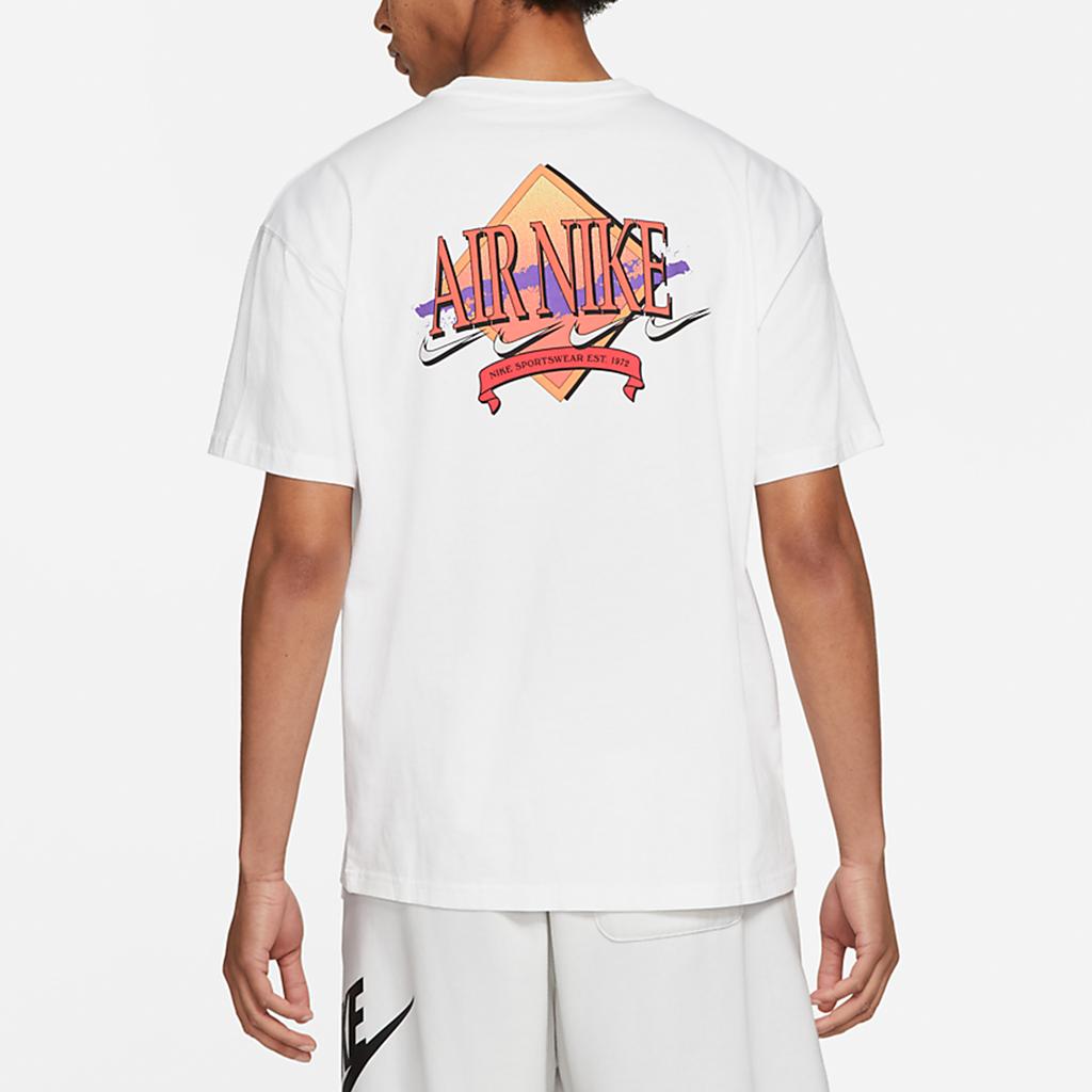 Nike Спортивная футболка с круглым вырезом и логотипом Air, мужские топы белого цвета DD1377-100