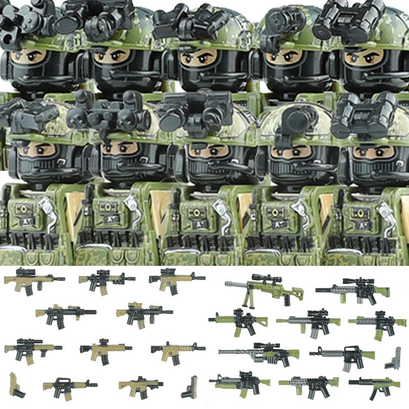 Городской Коммандос Спецназ Военные Фигурки Конструктор SWAT Армия США Украина Солдаты Штурмовая Пехота Щит Оружие Игрушки