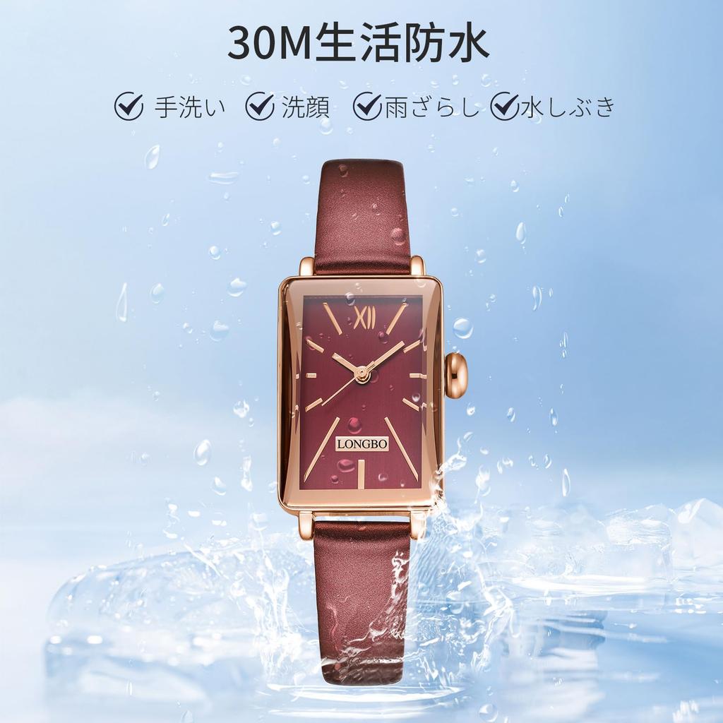 Часы с квадратным кожаным ремешком и бриллиантами на руку, маленькие стильные водонепроницаемые, простые, деловые, брендовые, милые, повседневные, роскошные, подарочные, красные часы для женщин