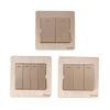 Gold Wall Switch 1/2/3/4 Gang 1Way Button Wall Light Switch On / Off Push Button