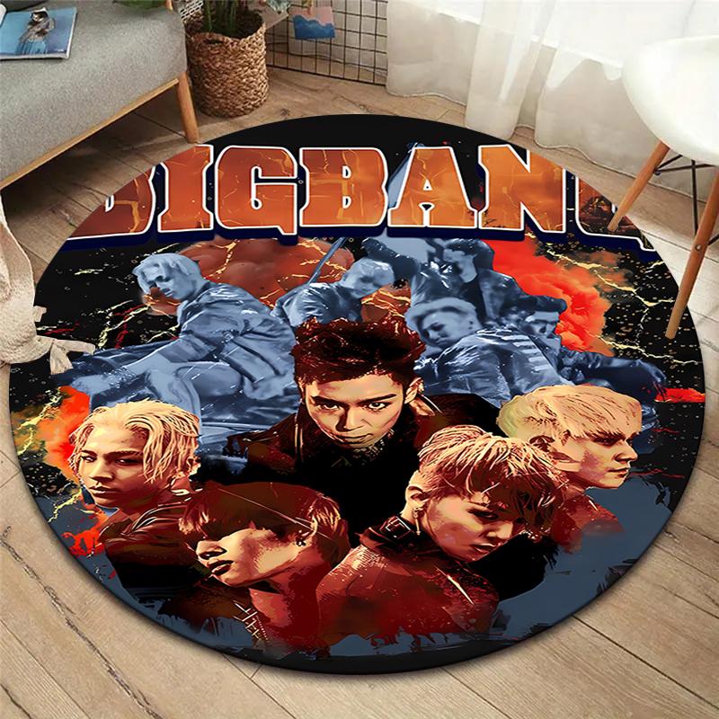 Круглый ковер BIGBANG, Ковер для гостиной, спальни, дивана, игровой комнаты, Декор, Нескользящий коврик для пола