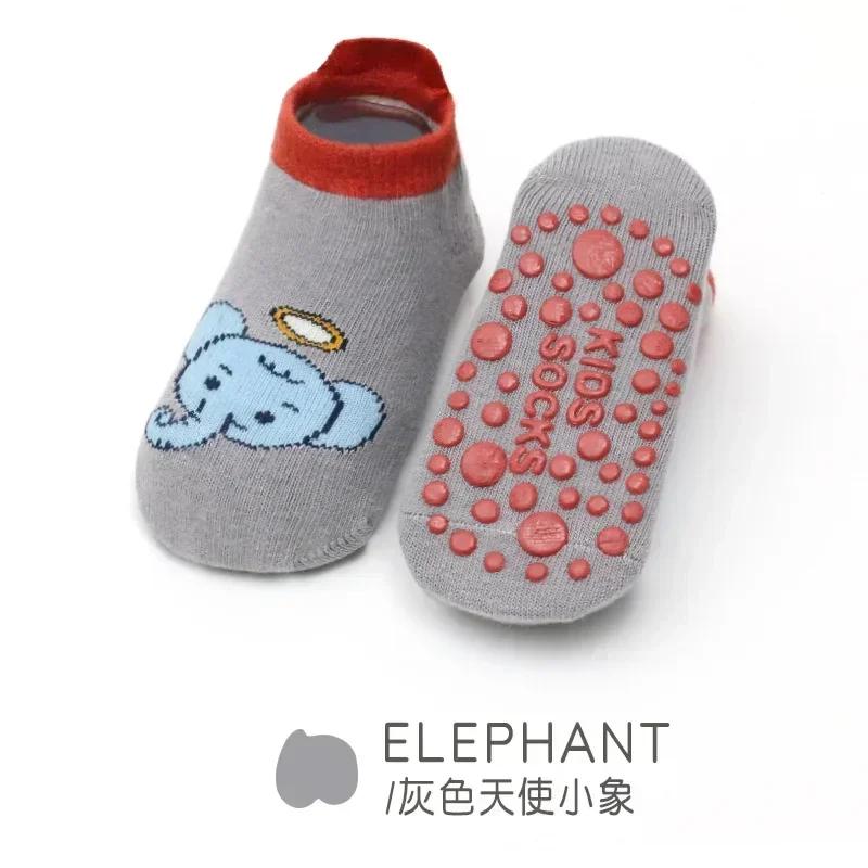 Новые Зимние Весенние Нескользящие Детские Носки Милый Мультяшный Животный Принт с Буквами Носки для Малышей и Детей Ясельного Возраста Напольные Носки Резиновая Подошва Носки для Мальчиков и Девочек