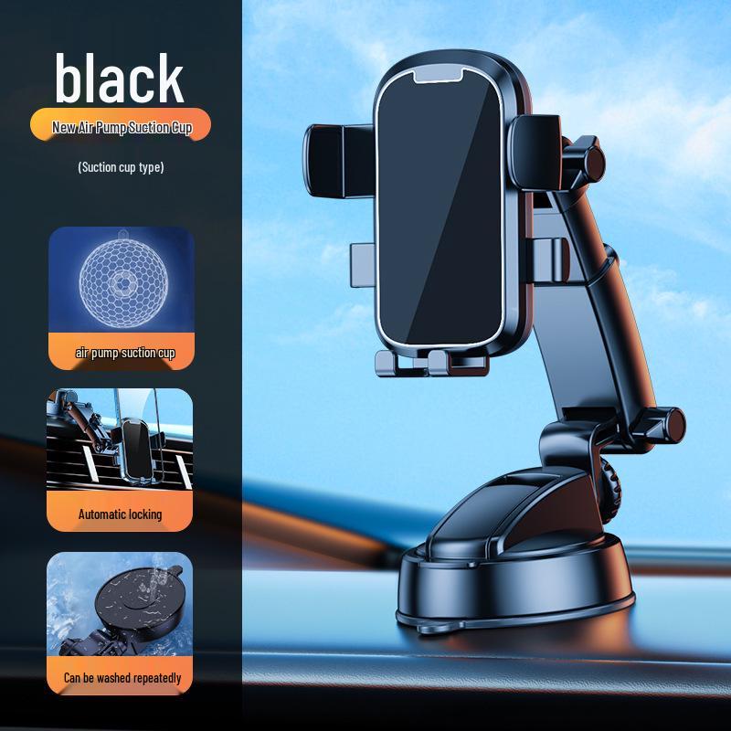 Universal Car Phone Holder with Large Suction Cup, 360° Rotatable and Multi-Directional Adjustment