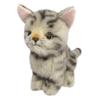 American Shorthair Cat Sitting Plush Toy Brown Graceful Interior Goods Made In Japan