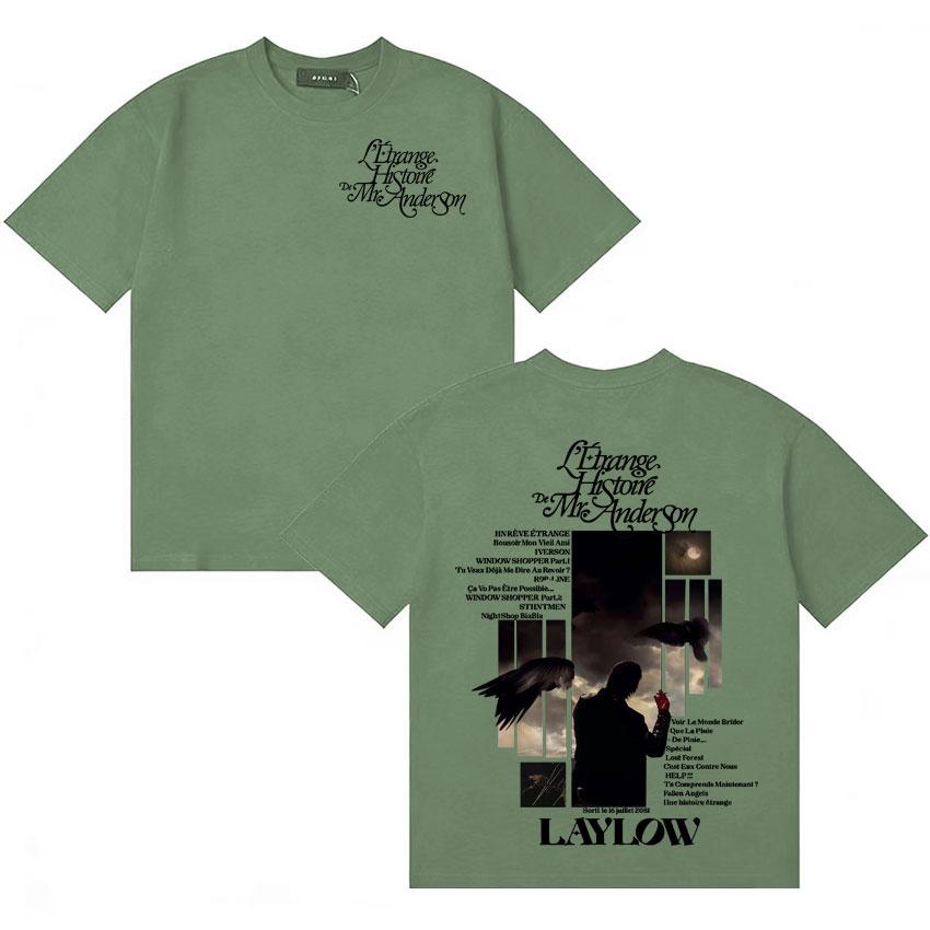 Rapper Laylow Album Letrange Histoire De Mranderson T Shirt Unisex Women High Quality Tshirt Classic Casual Short Sleeve Tshirts