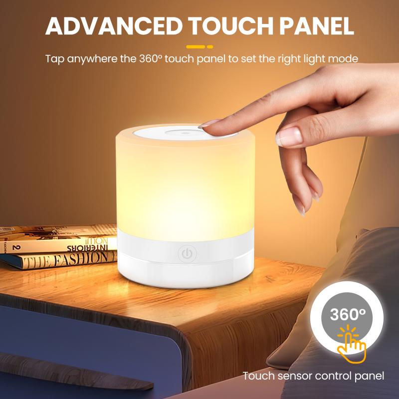 Rgb Colorful Night Light 7 Настольная лампа с регулируемой яркостью, меняющая цвет и ручкой для спальни