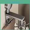 Aluminum Alloy Wall Mount Pot Spoon Holder With Rotating Hooks For Kitchen Storage